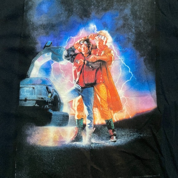 🧪 VINTAGE LIKE NEW BACK TO THE FUTURE DOC AND MARTY TSHIRT MENS SIZE L - Picture 2 of 4
